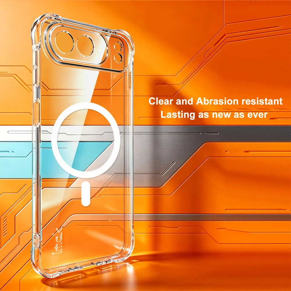 IMAK for ZTE nubia Air Pro 5G Magnetic Case Airbag Shockproof Protection TPU Phone Cover - Transparent - Transparent - 5