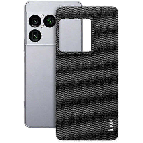 IMAK for Sony Xperia 1 VIII Ruiyi Series Case Fabric Texture Leather + PC Phone Back Cover - Black - 1
