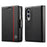 LC.IMEEKE Wallet Case for Samsung Galaxy Z Fold8 Carbon Fiber Texture Leather Phone Cover - Vertical Stripe - 1