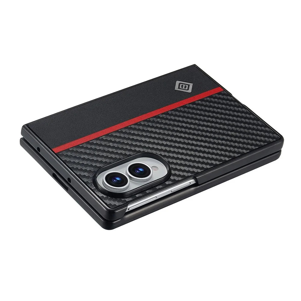 LC.IMEEKE For Samsung Galaxy Z Fold8 Case Carbon Fiber Texture Leather + TPU + EVA Phone Cover - 5