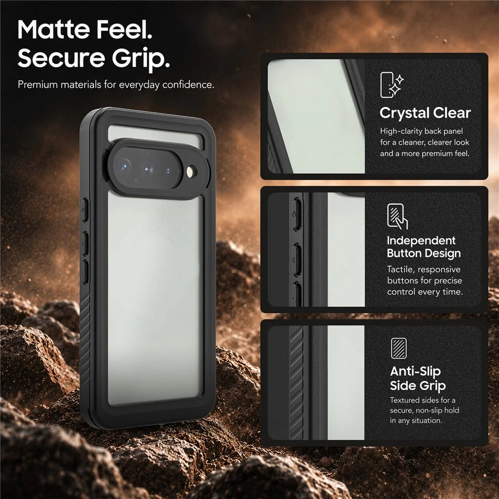 REDPEPPER FS Series For Google Pixel 11 Waterproof Case IP68 Shockproof Phone Cover - Black - 5