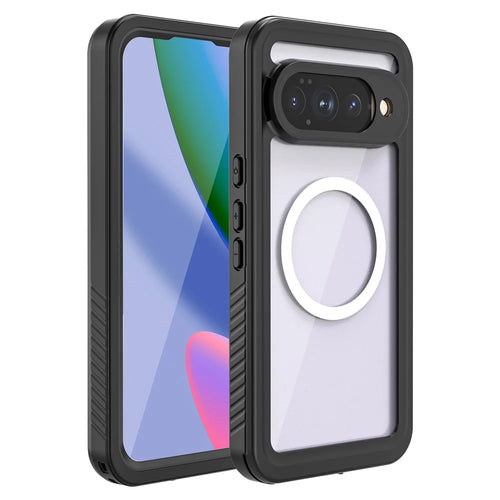 REDPEPPER FS Series For Google Pixel 11 Pro XL IPX8 Waterproof Case PC TPU PET Clear Magnetic Phone Cover - Black - 1