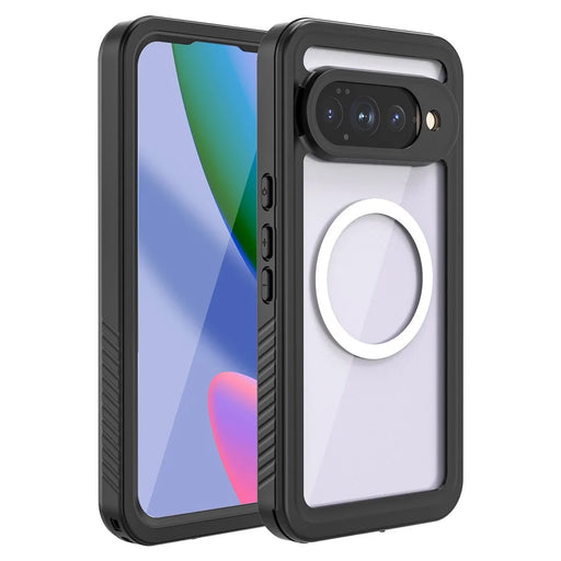 REDPEPPER FS Series For Google Pixel 11 Pro XL IPX8 Waterproof Case PC TPU PET Clear Magnetic Phone Cover - Black - 1