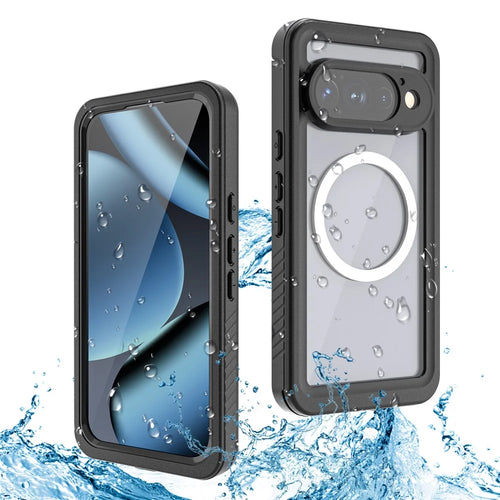 REDPEPPER FS Series For Google Pixel 11 Pro IPX8 Waterproof Case PC TPU PET Clear Magnetic Phone Cover - Black - 1