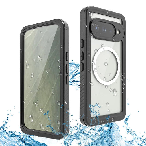 REDPEPPER FS Series For Google Pixel 11 IPX8 Waterproof Case PC TPU PET Clear Magnetic Phone Cover - Black - 1