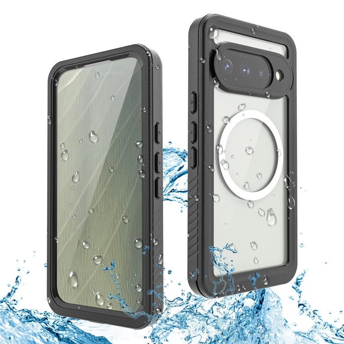 REDPEPPER FS Series For Google Pixel 11 IPX8 Waterproof Case PC TPU PET Clear Magnetic Phone Cover - Black - 1