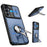 For Samsung Galaxy A27 5G Case with Slide Camera Cover Kickstand PC + TPU Protective Phone Shell - Blue - 1