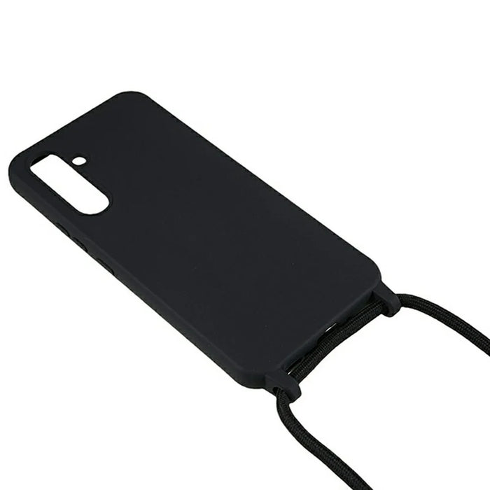 For Samsung Galaxy A34 5G Case TPU Soft Shockproof Phone Cover with Adjustable Lanyard - Black - 3