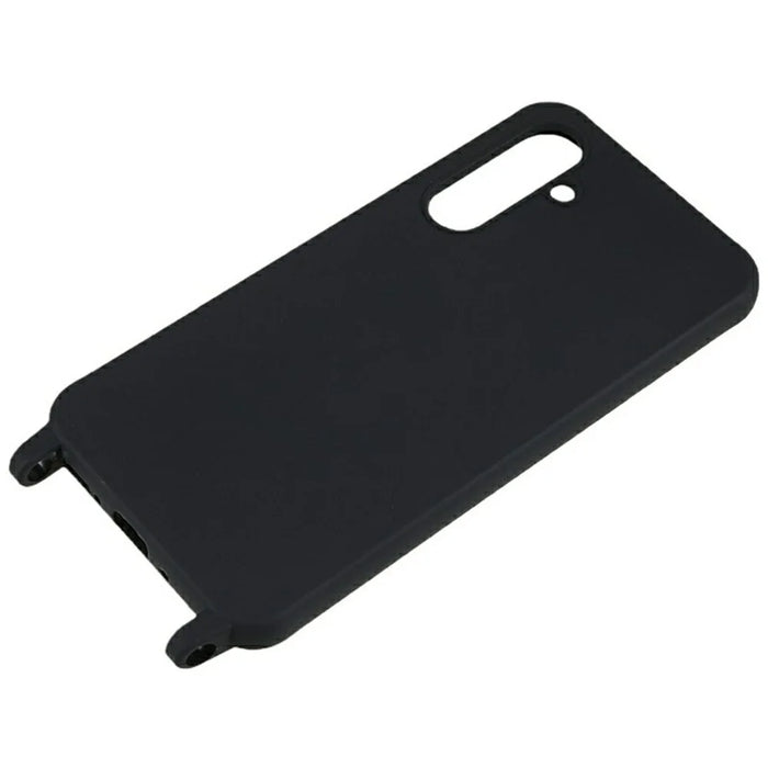 For Samsung Galaxy A34 5G Case TPU Soft Shockproof Phone Cover with Adjustable Lanyard - Black - 5