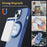 For iPhone 13  /  14 Case with Rotating Magnetic Kickstand PC + TPU Skin-Touch Phone Cover - Sapphire - 4