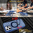 For iPhone 12  /  12 Pro Case with Rotating Magnetic Kickstand PC + TPU Skin-Touch Phone Cover - Sapphire - 5
