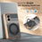 For Samsung Galaxy Z Fold8 Case Magnetic Rotating Kickstand Aramid Fiber Texture Leather + PC Phone Cover with HD Screen Protector - Black - 3