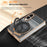 For Samsung Galaxy Z Fold8 Case Magnetic Rotating Kickstand Aramid Fiber Texture Leather + PC Phone Cover with HD Screen Protector - Black - 6