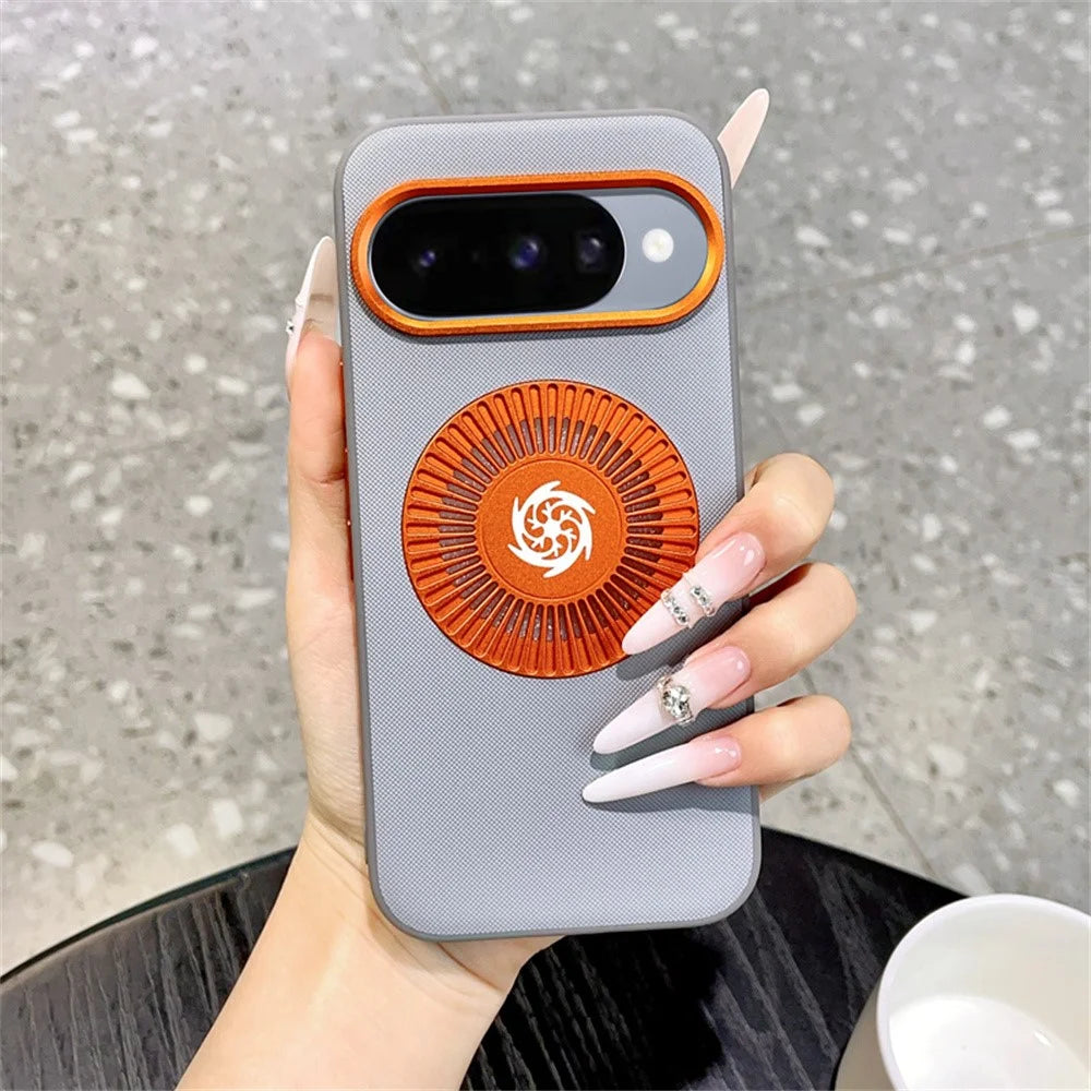 For Google Pixel 11 Magnetic Case Graphene Heat Dissipation TPU Shockproof Phone Cover - Grey - 1