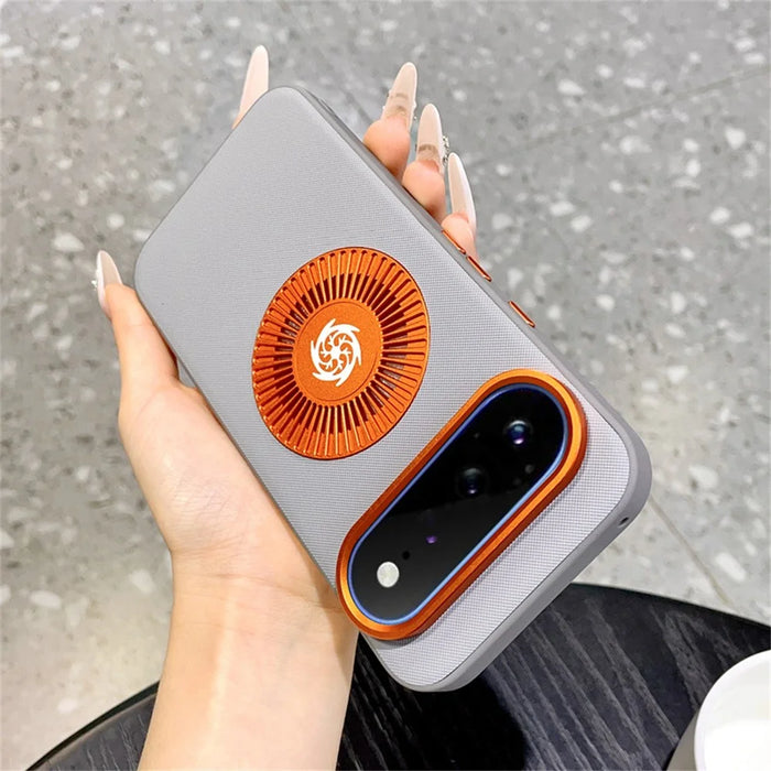 For Google Pixel 11 Pro XL Magnetic Case Graphene Heat Dissipation TPU Shockproof Phone Cover - Grey - 3