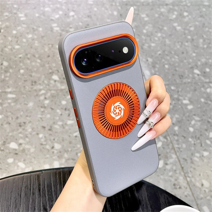 For Google Pixel 11 Pro XL Magnetic Case Graphene Heat Dissipation TPU Shockproof Phone Cover - Grey - 4
