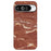 For Google Pixel 11 Pro XL Magnetic Case Water Transfer Printing Wave Pattern Shockproof PC Phone Cover - Orange - 1