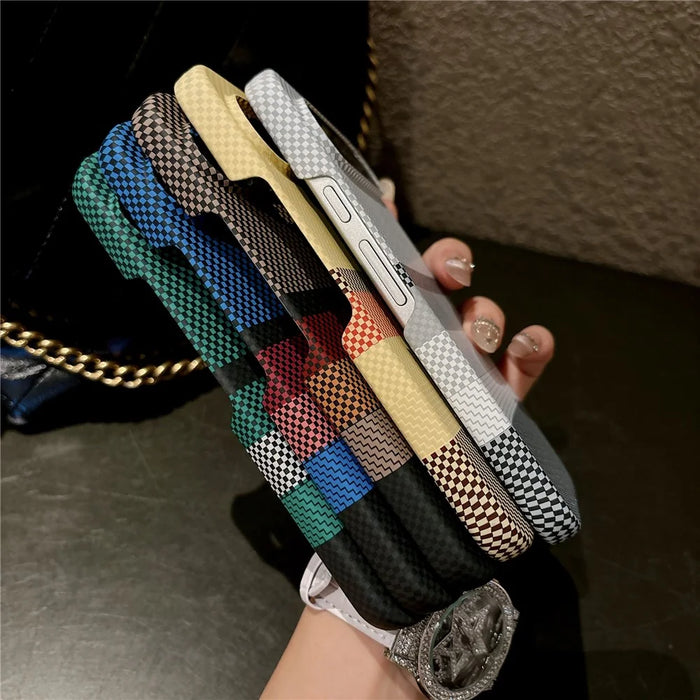 For Google Pixel 11 / Pixel 11 Pro Magnetic Case Water Transfer Printing Geometric Pattern Slim PC Phone Cover - Brown - 5