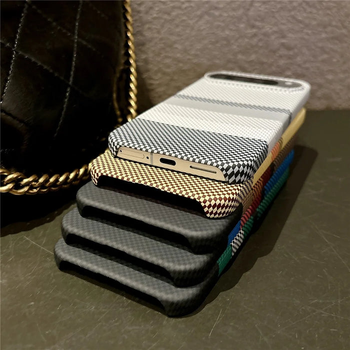 For Google Pixel 11 / Pixel 11 Pro Magnetic Case Water Transfer Printing Geometric Pattern Slim PC Phone Cover - Brown - 6