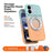For iPhone 17 Magnetic Case Rotary Kickstand Gradient Color PC + TPU Phone Cover - Orange - 4