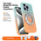 For iPhone 16 Pro Max Magnetic Case Rotary Kickstand Gradient Color PC + TPU Phone Cover - Orange - 4