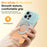 For iPhone 16 Pro Max Magnetic Case Rotary Kickstand Gradient Color PC + TPU Phone Cover - Orange - 5