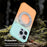 For iPhone 15 Pro Max Magnetic Case Rotary Kickstand Gradient Color PC + TPU Phone Cover - Orange - 6