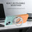 For iPhone 13  /  14 Magnetic Case Rotary Kickstand Gradient Color PC + TPU Phone Cover - Orange - 3