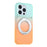 For iPhone 13 Pro Max Magnetic Case Rotary Kickstand Gradient Color PC + TPU Phone Cover - Orange - 2