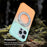 For iPhone 13 Pro Max Magnetic Case Rotary Kickstand Gradient Color PC + TPU Phone Cover - Orange - 6