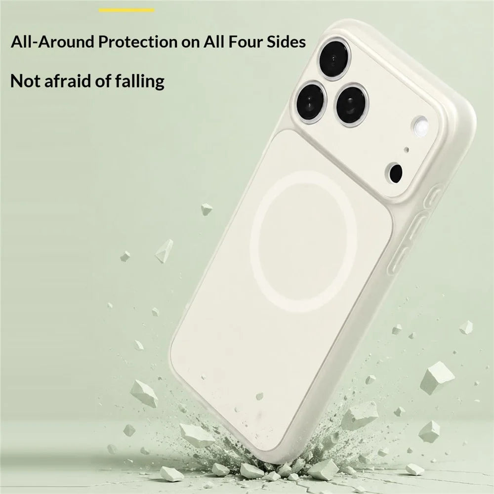 For iPhone 17 Pro Max Case Compatible with MagSafe Hybrid Design PC + TPU Protective Phone Cover - Green - 6