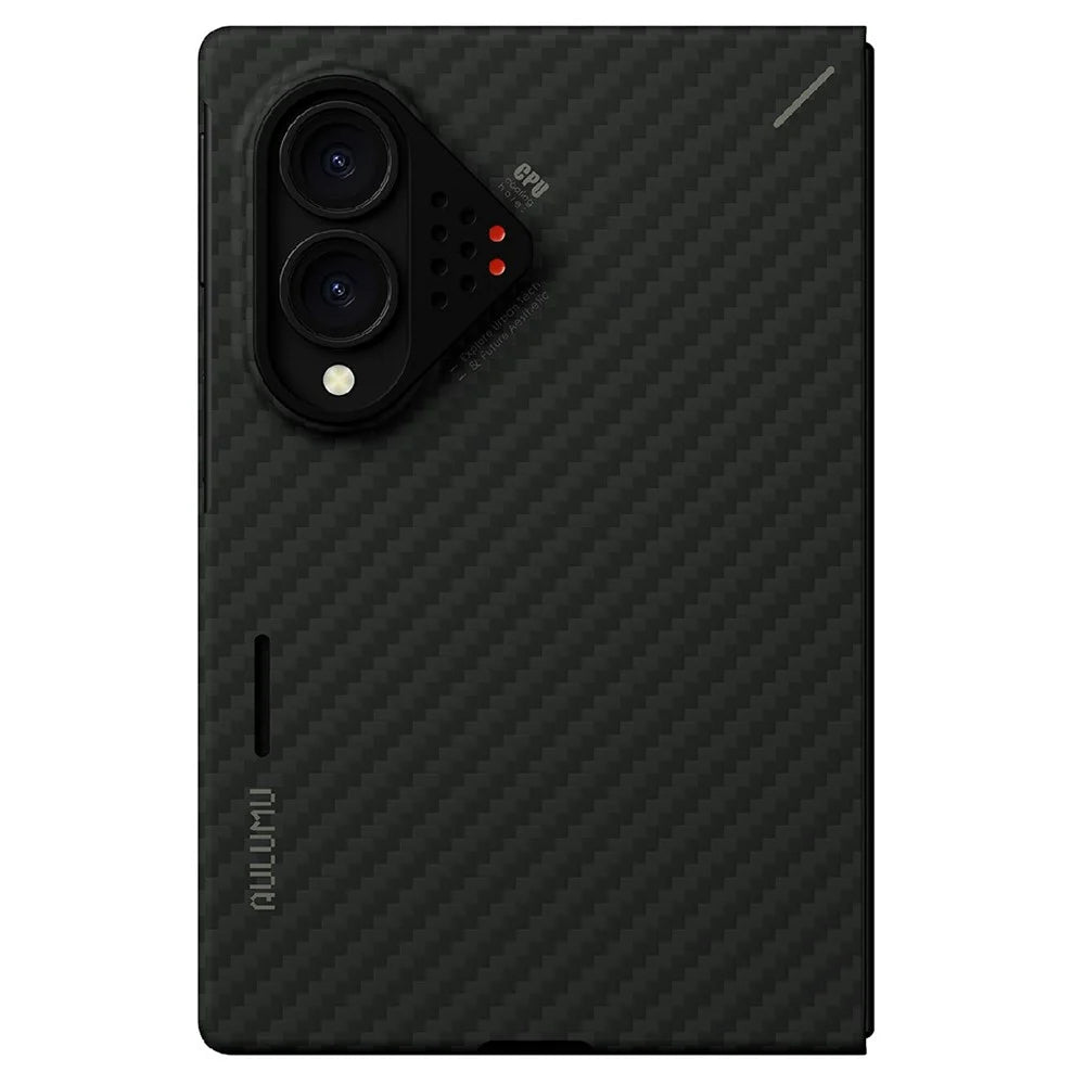 AULUMU For Samsung Galaxy Z Fold8 Aramid Fiber Case Urta Thin Phone Cover with Real-Time Temperature Monitoring - Black - 4