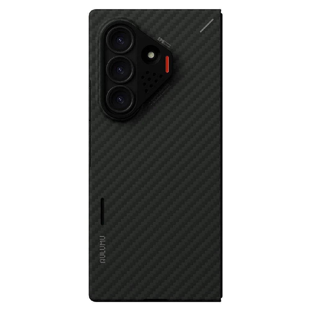 AULUMU For Samsung Galaxy Z Fold8 Ultra Aramid Fiber Case Urta Thin Phone Cover with Real-Time Temperature Monitoring - Black - 4