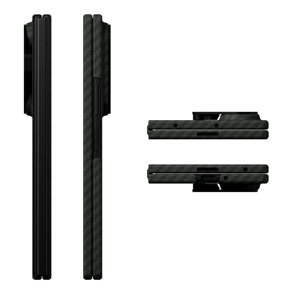 AULUMU For Samsung Galaxy Z Fold8 Ultra Aramid Fiber Case Urta Thin Phone Cover with Real-Time Temperature Monitoring - Black - 5