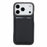 For iPhone 18 Pro Max  /  17 Pro Max Magnetic Case with Detachable Card Holder Carbon Fiber Texture Leather + PC Phone Cover - Black - 3