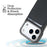 For iPhone 18 Pro Max  /  17 Pro Max Magnetic Case with Detachable Card Holder Carbon Fiber Texture Leather + PC Phone Cover - Black - 6