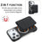For iPhone 18 Pro  /  17 Pro Magnetic Case with Detachable Card Holder Carbon Fiber Texture Leather + PC Phone Cover - Black - 7
