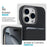 For iPhone 16 Pro Max Magnetic Case with Detachable Card Holder Carbon Fiber Texture Leather + PC Phone Cover - Black - 4
