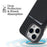 For iPhone 16 Pro Max Magnetic Case with Detachable Card Holder Carbon Fiber Texture Leather + PC Phone Cover - Black - 5