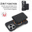 For iPhone 16 Pro Max Magnetic Case with Detachable Card Holder Carbon Fiber Texture Leather + PC Phone Cover - Black - 7