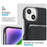 For iPhone 15 Magnetic Case with Detachable Card Holder Carbon Fiber Texture Leather + PC Phone Cover - Black - 3