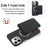 For iPhone 15 Pro Max Magnetic Case with Detachable Card Holder Carbon Fiber Texture Leather + PC Phone Cover - Black - 6