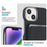 For iPhone 14  /  13 Magnetic Case with Detachable Card Holder Carbon Fiber Texture Leather + PC Phone Cover - Black - 4