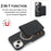 For iPhone 14  /  13 Magnetic Case with Detachable Card Holder Carbon Fiber Texture Leather + PC Phone Cover - Black - 7