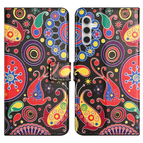 For Samsung Galaxy A54 5G PU Leather Pattern Printing Phone Cover Magnetic Closure Flip Stand Wallet Folio Case - Jelly Fish - 1
