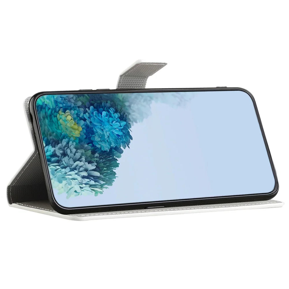 For Samsung Galaxy A54 5G PU Leather Pattern Printing Phone Cover Magnetic Closure Flip Stand Wallet Folio Case - Jelly Fish - 3