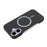 For iPhone 16 Magnetic Case Carbon Fiber Texture Leather + PC Phone Cover - Black - 4