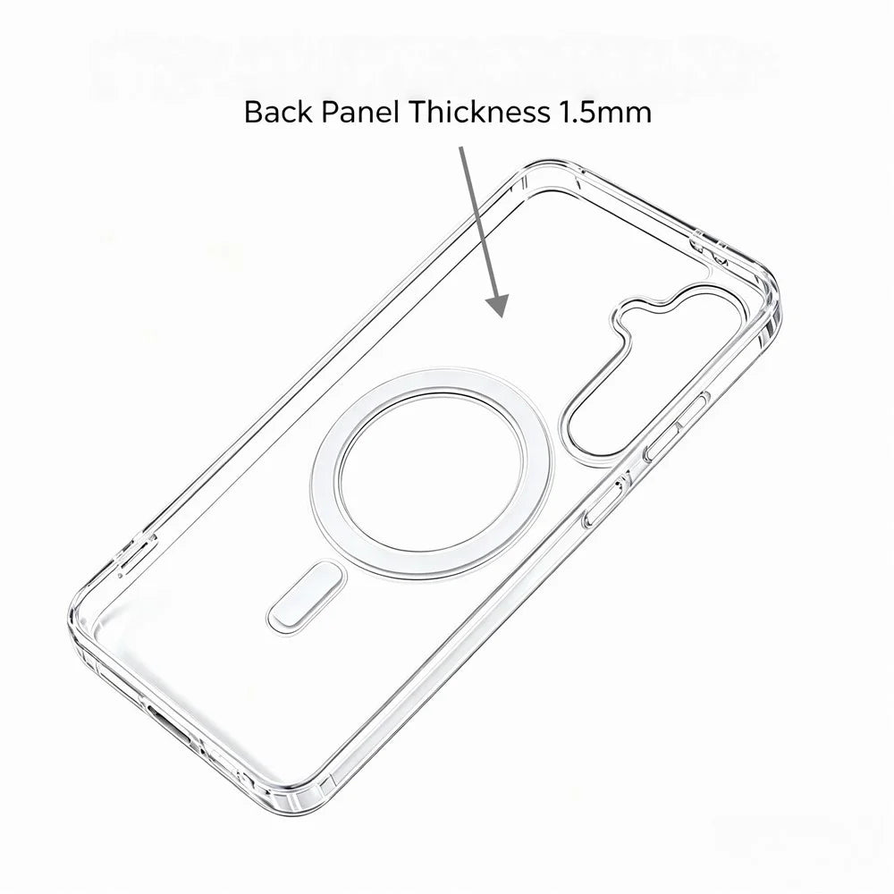 For Samsung Galaxy S26+ Magnetic Case PC + TPU Clear Phone Cover + 2Pcs Camera Protector + 1Pc HD Clear Screen Film + 1Pc Silk Print Screen Film - Transparent - 4