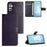 For Samsung Galaxy A54 5G Imprinted Owl Tree Pattern Magnetic Clasp Cover PU Leather Wallet Stand Phone Case - Dark Purple - 4