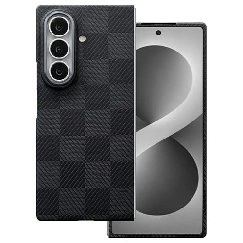 For Samsung Galaxy Z Fold8 Ultra Magnetic Case Grid Texture Aramid Fiber Phone Cover - 1